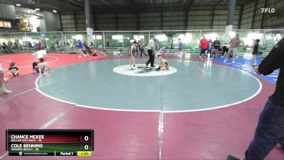 65 lbs Cons. Round 3 - Cole Benning, Virginia Beach vs Chance McKee, Kellam Mat Rats