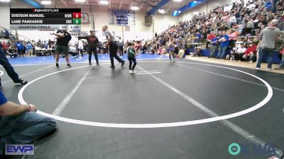 46 lbs Quarterfinal - Stetson Manuel, Newkirk Takedown Club vs Lane Pankaskie, Claremore Wrestling Club