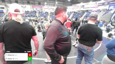 43 lbs Quarterfinal - Teagan Stearns, Ridge Wrestling Club vs Philip Maier IV, Montrose Elite