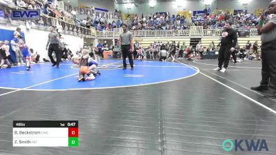 49 lbs Round Of 16 - Beaudie Beckstrom, Cowboy Wrestling Club vs Zola Smith, HBT Grapplers