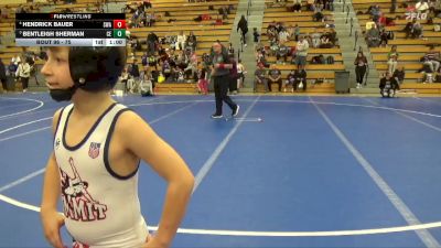 75 lbs Round 5 - Bentleigh Sherman, Chippewa Elite vs Hendrick Bauer, Summit Wrestling Academy