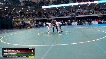 160 lbs Champ. Round 1 - Brayden Woods, Homer High School Mariners vs Brody Nelson, Nikiski High School