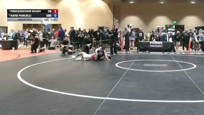 115 lbs Quarters - Princessstorm Woody, Trenton Youth Wrestling vs Katie Porcelli, Crash Girls Wrestling Club
