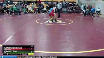 126 lbs 5th Place Match - Matthew Manibusan, Clover Park vs Adelfo Mendoza-McDowell, Washington