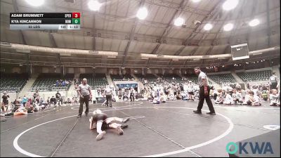 55 lbs Consolation - Adam Brummett, Sperry Wrestling Club vs Kya Kincannon, Team Nomad