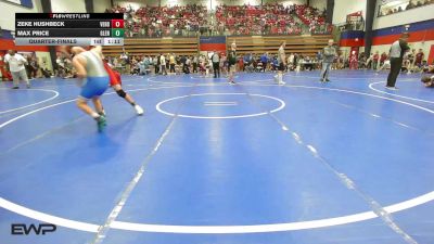 140 lbs Quarterfinal - Zeke Hushbeck, Verdigris vs Max Price, Glenpool