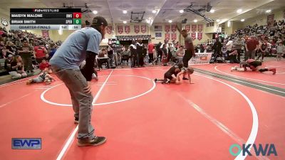 49 lbs Quarterfinal - Maisyn Malone, Bartlesville Wrestling Club vs Brian Smith, Sperry Wrestling Club