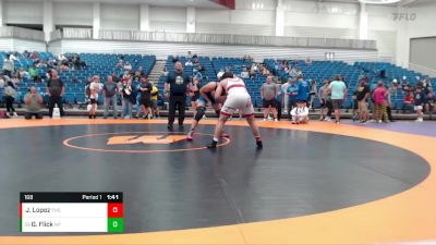 168 lbs Cons. Round 4 - Gabriel Flick, New Palestine vs Jesus Lopez, Terre Haute South