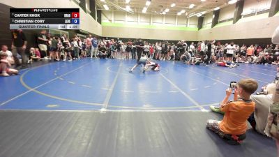 74 lbs Quarterfinal - Carter Knox, Dragons Junior Wrestling Club vs Christian Cory, Level Up Wrestling Center