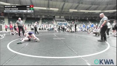 60 lbs Semifinal - Beckett Mills, Keystone Kids Wrestling Club vs Oakley Waitkus, TTWC Cream