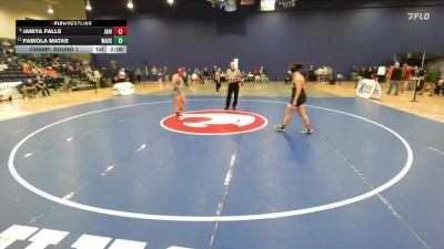 185 lbs Champ. Round 1 - Fabiola Matas, Wakefield HS vs Janiya Falls, James River - Buchanan