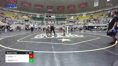 68 lbs Quarterfinal - Carter Wiley, Pottsville Apache Youth Wrestling vs James Boykin, Mountain Home Flyers Youth Wrestling Club