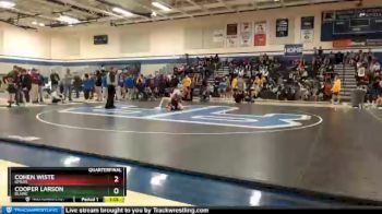 138 lbs Quarterfinal - Cohen Wiste, GMLOS vs Cooper Larson, Blaine