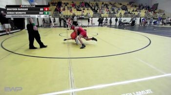 86-92 lbs Quarterfinal - Brayden Barajas, Grove vs Josiah Moretto, GRAVETTE