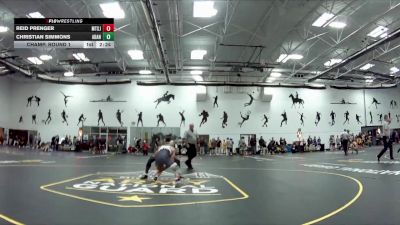 133 lbs Champ. Round 1 - Reid Prenger, Mount St Joseph vs Christian Simmons, Adrian