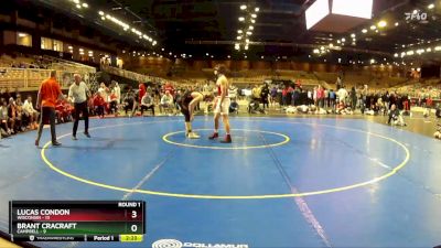 174 lbs Round 1 (4 Team) - Lucas Condon, Wisconsin vs Brant Cracraft, Campbell