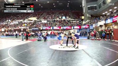 AA - 126 lbs Champ. Round 1 - Cole Schaub, Billings Skyview vs Darryn Rossiter, Butte