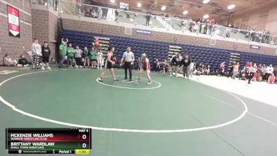 185 lbs Round 3 - Brittany Wardlaw, Small Town Wrestling vs McKenzie Williams, Warrior Wrestling Club