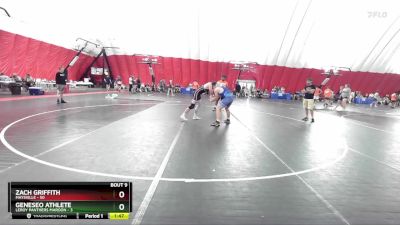 157 lbs Round 3 (6 Team) - Zach Griffith, Maysville vs Geneseo Athlete, LeRoy Panthers Maroon