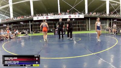 127 lbs Placement Matches (8 Team) - Erin Delling, Missouri vs Nevaeh Colon, Pennsylvania Red