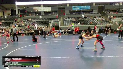 75 lbs Cons. Round 4 - Logan Oakes, Sebolt Wrestling Academy vs Jonah Fourdyce, Pack 732