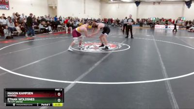 215 lbs Cons. Round 1 - Mason Kampsen, Wabasso vs Ethan Woldsnes, Tri-City United