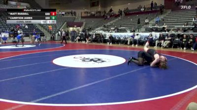 6A 190 lbs Cons. Semi - Carryion James, Little Rock Southwest High School vs Matt Russell, CABOT HIGH SCHOOL