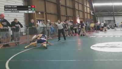 113 lbs 7th Place - Cayden Clark, Great Bridge vs Declan Mckee, Tioga