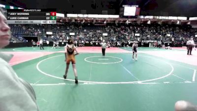 90 lbs Champ. Round 1 - Luke Carman, CRT2 vs Joey Wotring, DWA