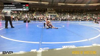 70 lbs Round Of 32 - Kash Baumann, Clay Co Wrestling Club vs Louden Corcetti, Franklin Regional