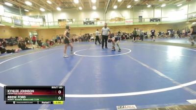 68-76 lbs Round 5 - Reese Ford, HONEY BADGER WRESTLING CLUB vs Kynlee Johnson, Mountain View Stingers