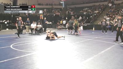 132 lbs 5th Place - Cael Humphrey, Sultana (SS) vs Jack Malinconico, Poway (SD)