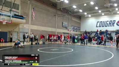 141 lbs Cons. Round 4 - Tristan Andrade, Treasure Valley Community College vs Trevor Wolf, Southern Oregon