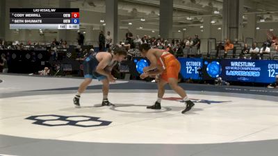 92 kg Cons. Sub-semis - Cody Merrill, Cowboy RTC/ Titan Mercury Wrestling Club vs Seth Shumate, Ohio RTC/ Titan Mercury Wrestling Club