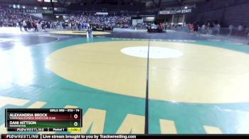 74 lbs Quarterfinal - Dani Hittson, Washington vs Alexandria Brock, Takedown Express Wrestling Club