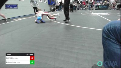 46 lbs Rr Rnd 3 - Duke Friddle, Unattached vs Grayson Mortimer, Lions Wrestling Academy