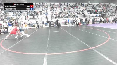53 kg Champ. Rd Of 32 - Sereena Baca, Hawks Wrestling Club vs Clare Booe, West Point Wrestling Club