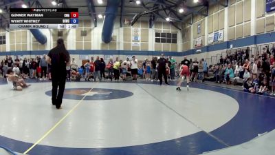 10U Boys FS - 53-58 Champ. Round 2 - Gunner Wayman, Contenders Wrestling Academy vs Wyatt Whitney, Bloomington South Wrestling Club