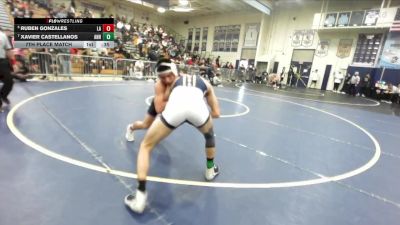 144 lbs 7th Place Match - Xavier Castellanos, Anaheim vs Ruben Gonzales, Los Alamitos