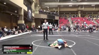 76 lbs Round 4 (6 Team) - Jeremiah Martinez, The Untouchables vs Brison Romero, Duran Elite