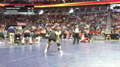 1A-138 lbs Quarterfinal - Dustin Van Oort, West Sioux, Hawarden vs Gage Burden, New London