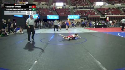 66 lbs Quarterfinal - Christopher LeBlanc Jr., Powell Wrestling Club vs Brenner Tippets, Team Champs