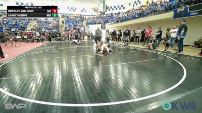 180 lbs Rr Rnd 2 - Brynley Williams, Salina Wrestling Club vs Laney Horine, Woodland Wrestling Club