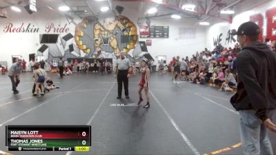 75-80 lbs Round 2 - Thomas Jones, Fort Stewart Wrestling vs Maisyn Lott, Bison Takedown Club