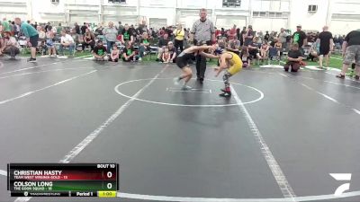 68 lbs Round 4 (6 Team) - Christian Hasty, Team West Virginia Gold vs Colson Long, The Goon Squad