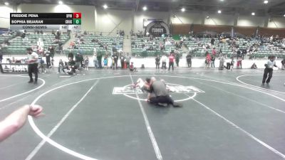 106 lbs Consolation - Freddie Pena, Spring Hills WC vs Sophia Bejaran, Crusader Wrestling