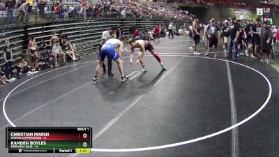 150 lbs Round 1 (6 Team) - Kamden Boyles, Nebraska Blue vs Christian Marsh, Kansas Copperheads