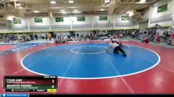 197 lbs Round 3 - Brandon Padden, Harding County Youth Wrestling vs Tyler Juby, Touch Of Gold Wrestling Club