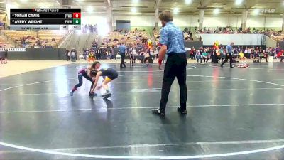58 lbs Cons. Semi - Torah Craig, Seymour Youth Wrestling Club vs Avery Wright, Fairview Jackets Youth Wrestling