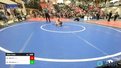 43-49 lbs Semifinal - Wyatt Worth, Collinsville Cardinal Youth Wrestling vs Miles Sanders, Sallisaw Takedown Club